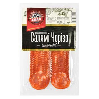 Ковбаса Алан Чорізо нарізана 80г